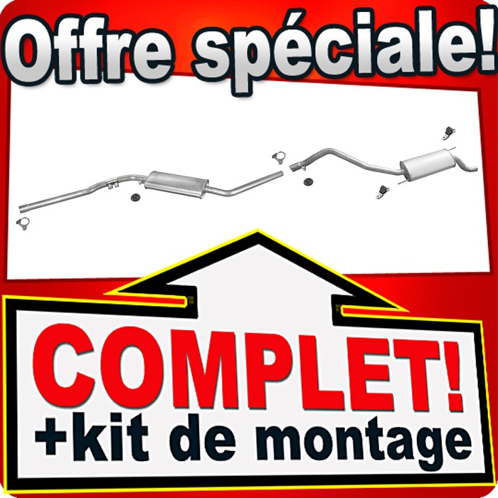 Silencieux VW T4 1.9 TD anti corrosion pour réparer l'échappement des Transporter LWB 1992