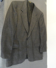 2 BUTTON DESIGNER OSCAR DE LA RENTA DRY CLEAN BROWN DRESS SUIT COAT JACKET 44L