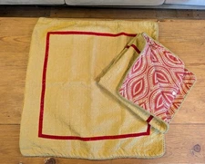 2 Bay Linens Murano Dianne Morris Euro Shams Pillow Covers 26 x 26" Vintage