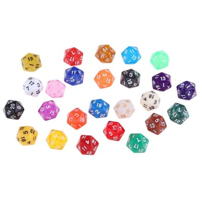 25 Stück Polyeder D20 Würfel Für TRPG Game 