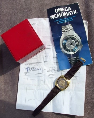 Omega Memomatic Seamaster 166.0072 Watch Vintage Box Paper Diplomatic Privilege