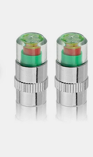 2 pcs Car Tyre Valve Caps Pressure Indicator Monitor Sensor bike 2.4 BAR 36 PSI - Picture 1 of 6
