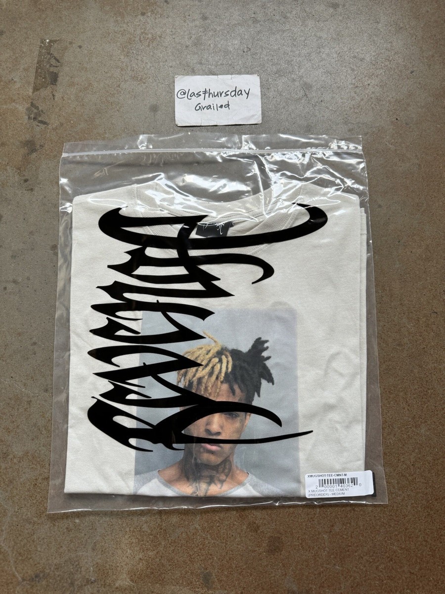 Revenge XXXTENTACION Mugshot Tee Cement Medium | eBay