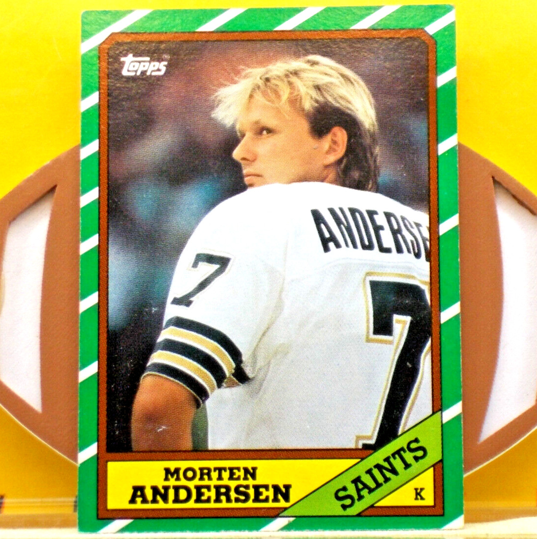1986 TOPPS Football Card # 344 *** MORTEN ANDERSEN *** New Orleans Saints