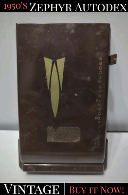  VINTAGE  Zephyr Autodex Galaxie Model Telephone & Address Index List Finder