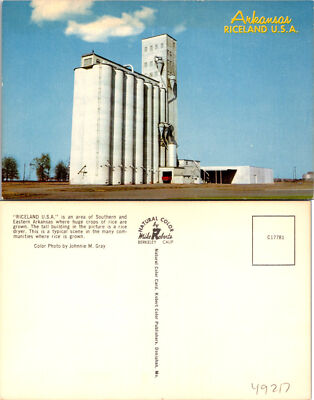 Riceland USA Southern Eastern Arkansas Crops Rice AR Postcard Unused 49217