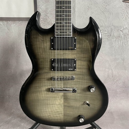 Custom 12 Strings SG Electric Guitar Solid Body HH Pickup Chrome Parts Fast Ship - Afbeelding 2 van 7