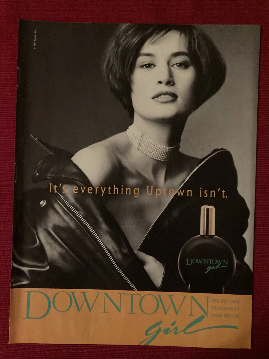 Downtown Girl Perfume Fragrance by Revlon 1991 Print Ad Great to Frame