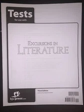 BJU Press - Grade 8 - Excursions in Literature Student Tests, 3rd ed, Like NEW!