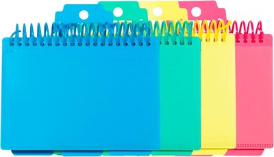C-Line Spiral Bound Index Card Notebook with Tabs, Includes 60 Ruled Assorted 