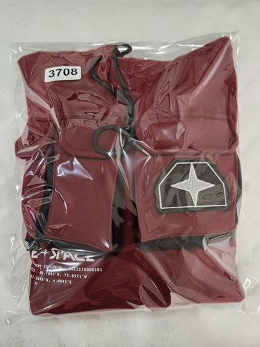 Time Space Hoodie Herren M Multi Pocket Burgundy - Bild 13 von 13