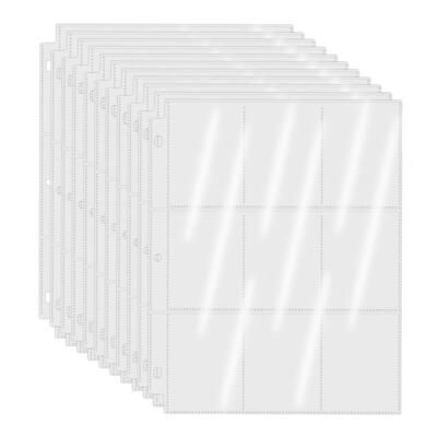 80 Sheets Baseball Card Sleeves 9Pocket Trading Card Protector for 3 Ring  Binder | eBay