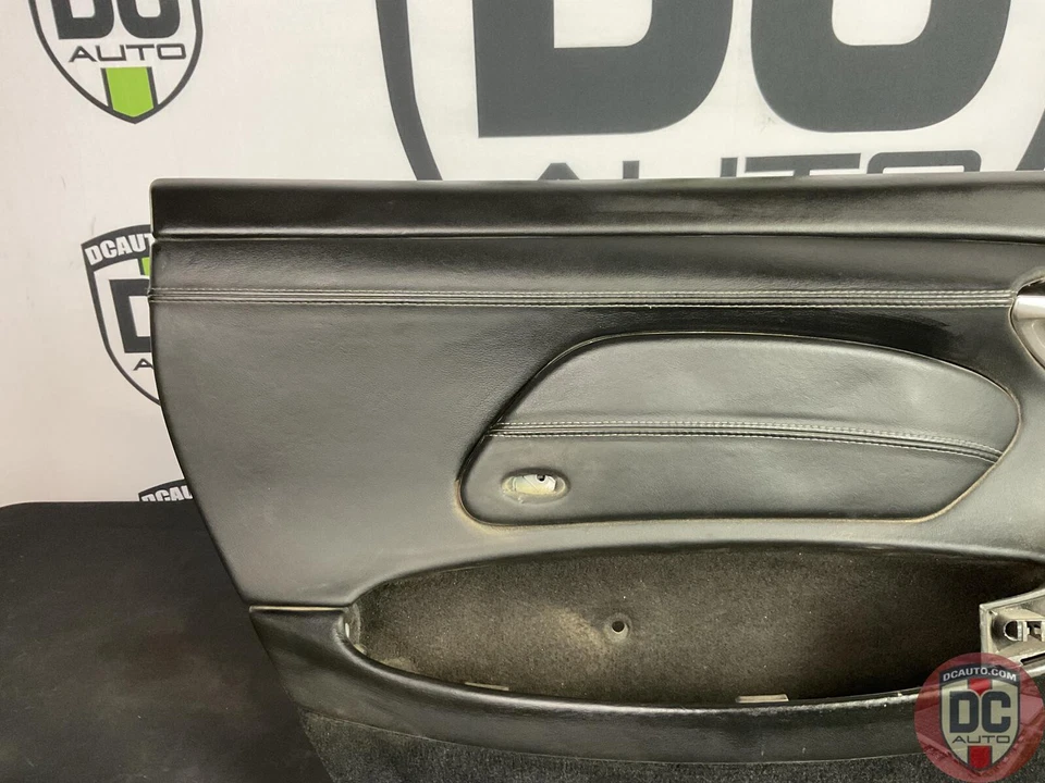 -2002 Porsche 911 996 левая дверная панель черная кожа 99655512107ETC 124919 - Изображение 3 из 4