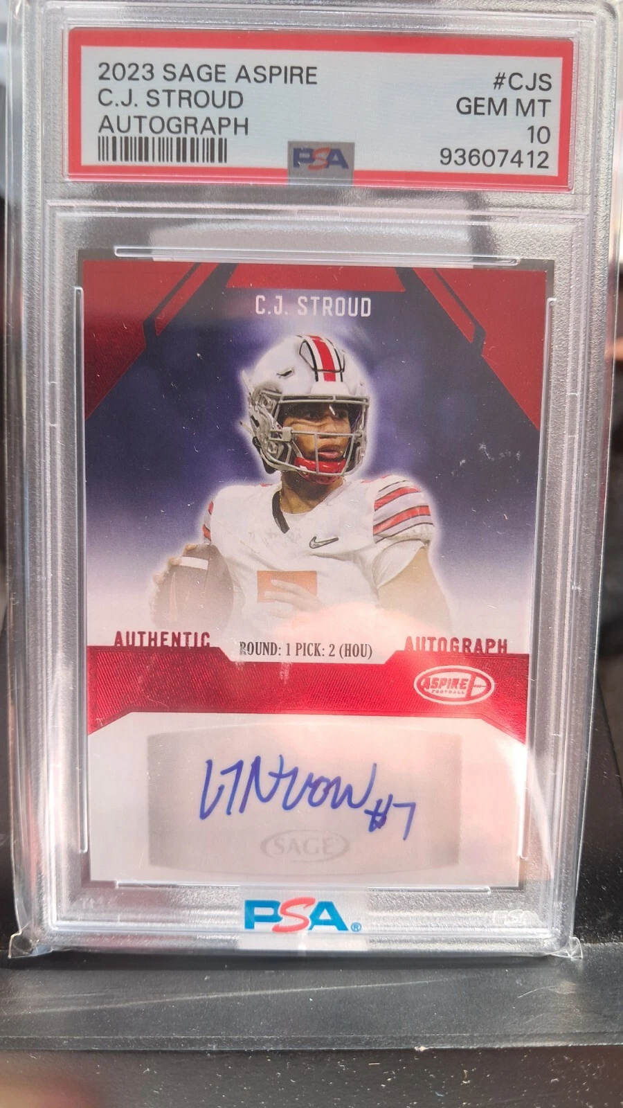 CJ Stroud Sage Aspire Autograph #ASPCJS Base