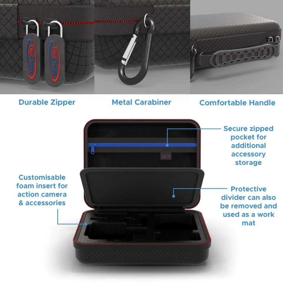 Carry Case For GoPro Lit Hero 13 12 Max2 DJI OSMO Action 5 Cam Go Pro Digicharge - Image 2 of 4