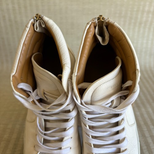 Chaussures Baskets montantes Buscemi 140 mm zippées homme pointure EU41 US 8 cuir blanc - Photo 16/22