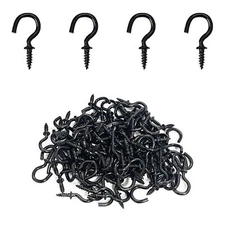 100 Pcs 1/2 Inch Mini Screw-In Cup Hooks Ceiling Screw Hooks for Indoor Outdoor