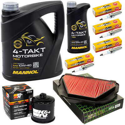 Öl Wartung für Yamaha MT-10 MT RN45 2016-21 Set 5L Luftfilter Ölfilter Zündkerze