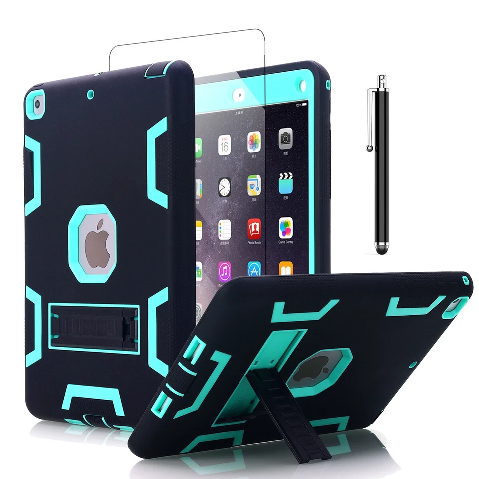 Shockproof Heavy Duty Stand Case Cover For iPad 6th/5th/mini 4/Air 1/2/Pro 12.9" - Image 2 of 4