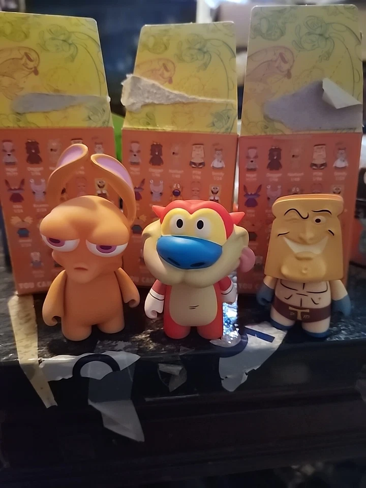 Kidrobot 90s Nickelodeon series 1 ren and stimpy set W/PTM Mint With Boxes - Image 3 of 3