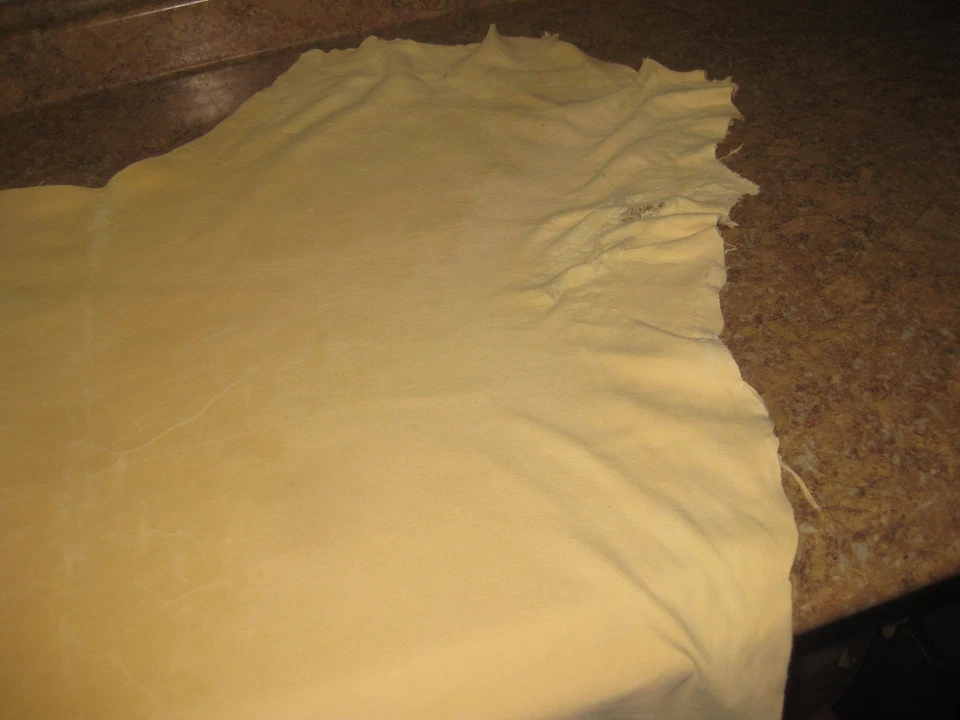 Верхняя лицевая олень кожа кремово-белая (слегка отполированная) #00004757 #3 & 4 поврежденный ряд 2 - Изображение 3 из 4