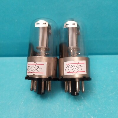 MATCHED PAIR 6N8S / 1578 / 6N8M / 6SN7 MELZ Tubes METAL BASE 1950s LOT1