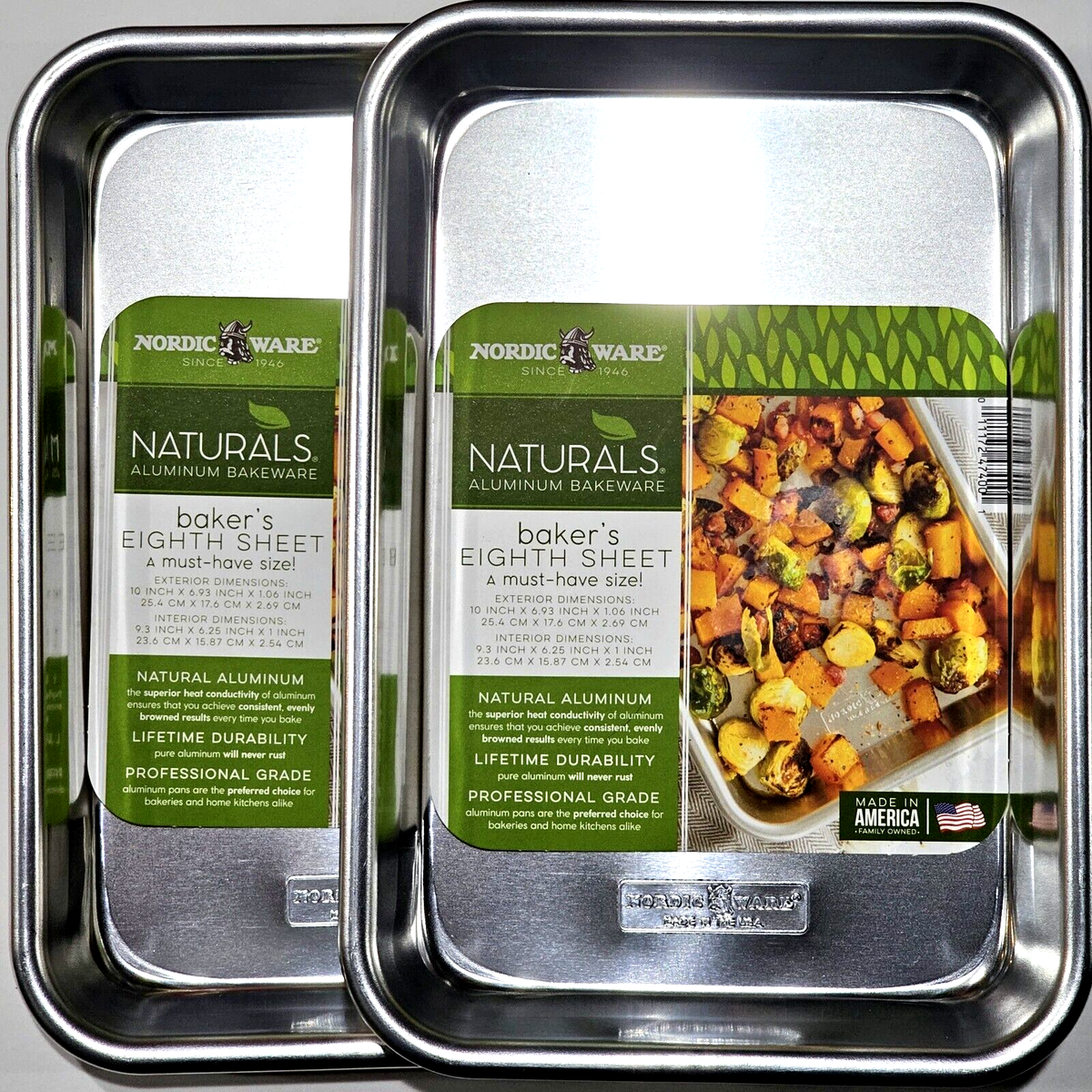 pack Nordic Ware Baker's Eighth Sheet Natural Aluminum