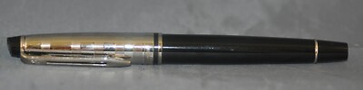Waterman Paris Expert Deluxe Gloss Black & Chrome Trim Rollerball Pen S0952340