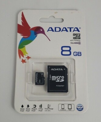 ADATA Micro SD HC Card 8GB Memory card with adapter
