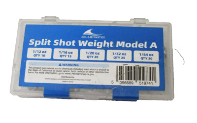 Bluewing Split Shot Weight Model A Assorted Sized 100 Pack Fishing Weights