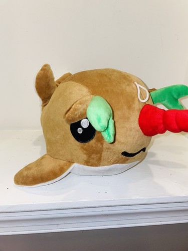 Narwhal 10" Plush Unicorn Whale Brown Soft Peek A Boo Toys Christmas Rudolph - Picture 2 of 4