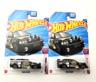 Hot Wheels Ford Escort Black #113 113/250 - 2025 Compact Kings -2pcs