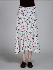 New Marni Gonna Reverie Envers Satin Lily White Rayon Skirt size 40 1050