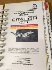 Cessna Citation CJ3, Model 525B Pilot's Emergency Abnormal Procedures Checklist