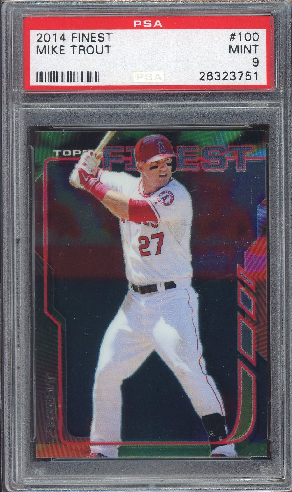 2014 Finest #100 Mike Trout PSA 9