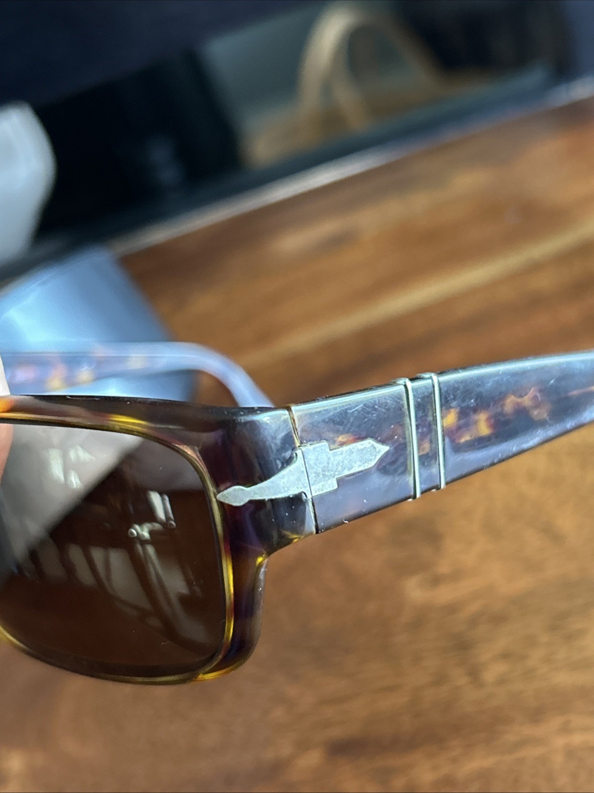 Vintage Persol Rectangular Tortoise Sunglasses FR… - image 8