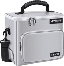 Tamfile Fireproof Lipo Battery Bag with 4200 F Heat Insulated, Ebike Lipo Bag wi