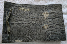 TheGudStuff: Vtg 1920  s Tie-Bound Photo Album/Scrapbook, Black Paper Pages 50 