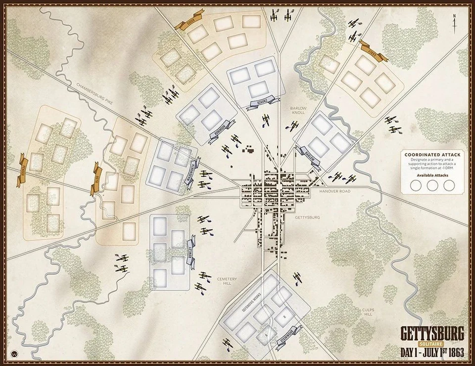 Worthington Games Gettysburg Solitaire Boxed Version 2025 NISW Fast Shipping - Image 3 of 4