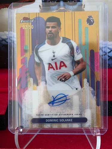 2026 Topps Finest Premier League Dominic Solanke Auto Gold /50