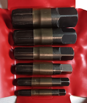 #ad VINTAGE 6PC RIDGID 883 THREADED PIPE EXTRACTOR SET IN POUCH NICE $59.99