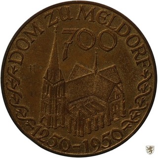 MELDORF Medaille 1950 zur Wiederherstellung des 700 jährigen Meldorfer Doms sehr