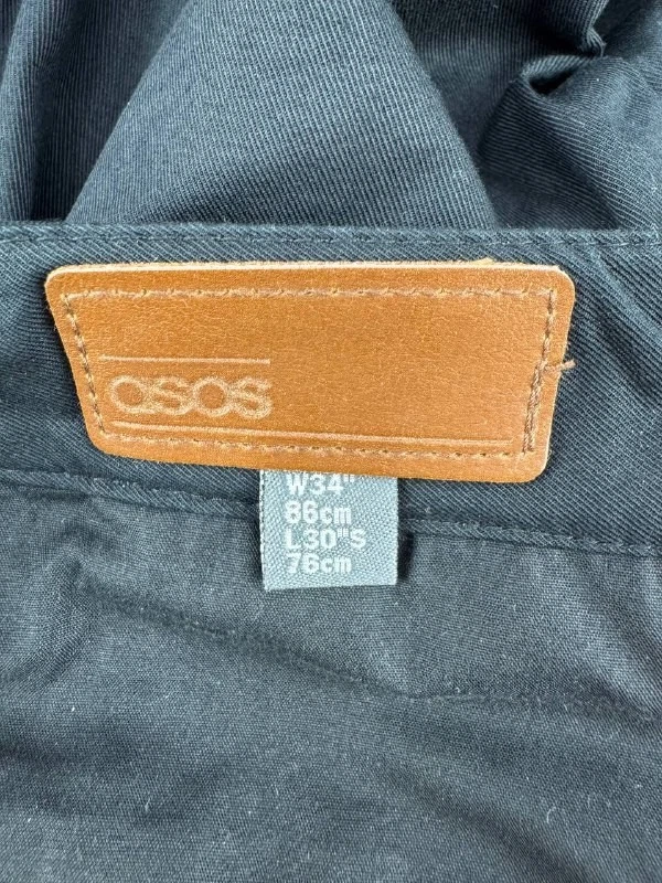 Pantalones negros para hombre talla 34x30 de ASOS Foto 3 de 4