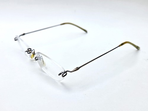 Kazuo Kawasaki Kooki MP631 Antique Gold Rimless Eyeglasses Frame Only Japan 615 - Picture 5 of 10