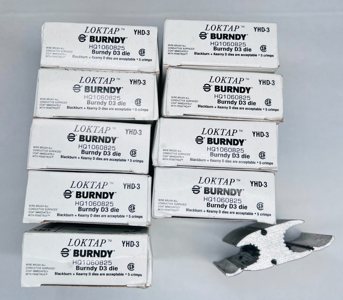 BURNDY YHD-3 LOKTAP Compression Line Tap Connector AL-AL or Al-Cu
