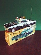Scarce Ichiko Japan Tin Friction Oldsmobile Police Tinplate w/ Or. Box
