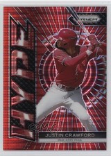 2024 Panini Prizm Hype Red Pulsar Prizm 214/399 Justin Crawford #1 w5b