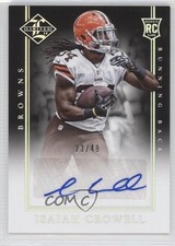 2014 Limited Rookie Signatures Silver Spotlight 23/49 Isaiah Crowell Auto 0f8