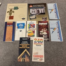 Vintage Paint Colour Cards/ Colour Charts Decorating Crown/leyland/sadolin Etc 2