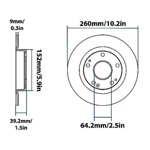 Окрашенный тормозной ротор Carquest Premium YH548491P Honda Insight 2019 - Изображение 4 из 4